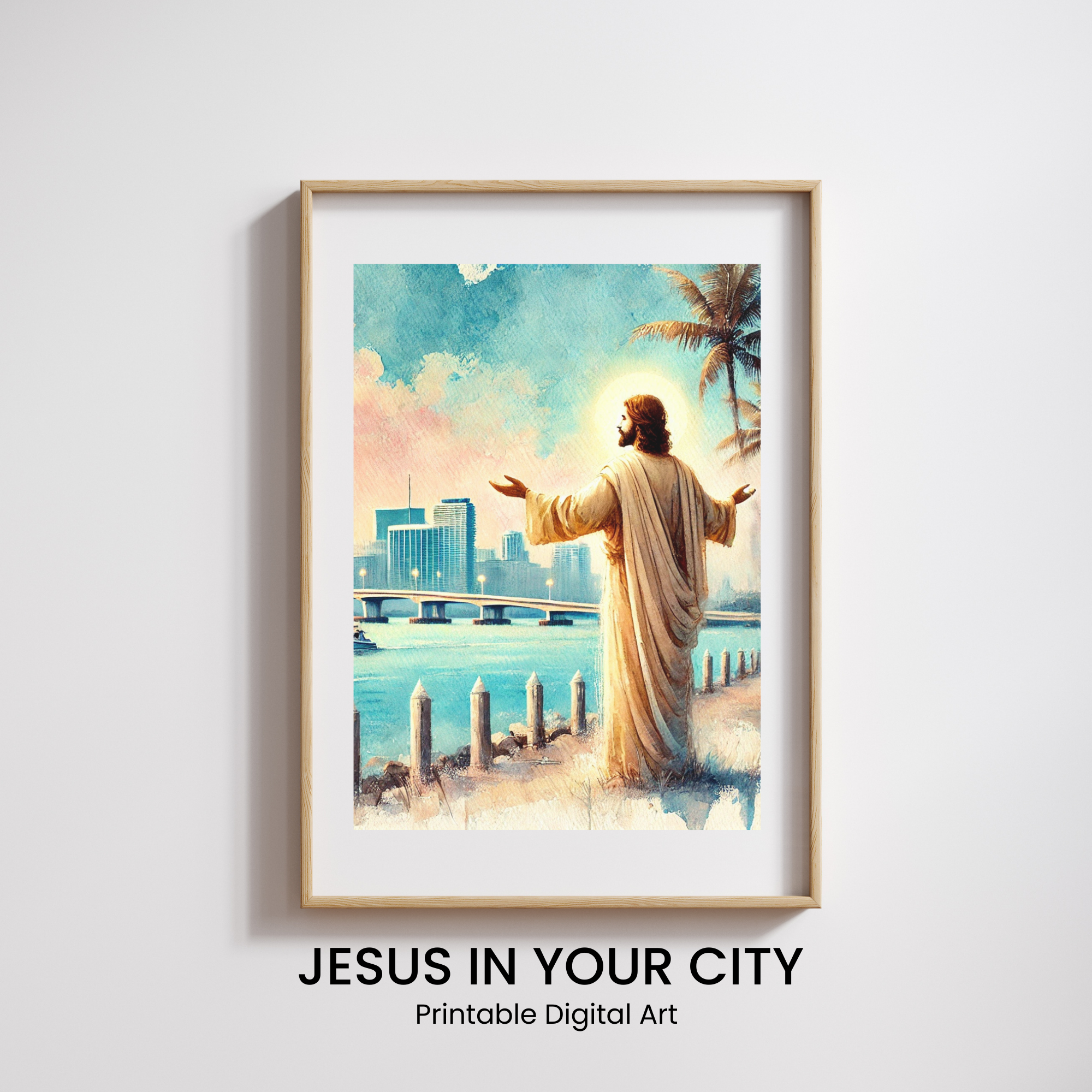 Jesus at the Venetian Causeway in Miami