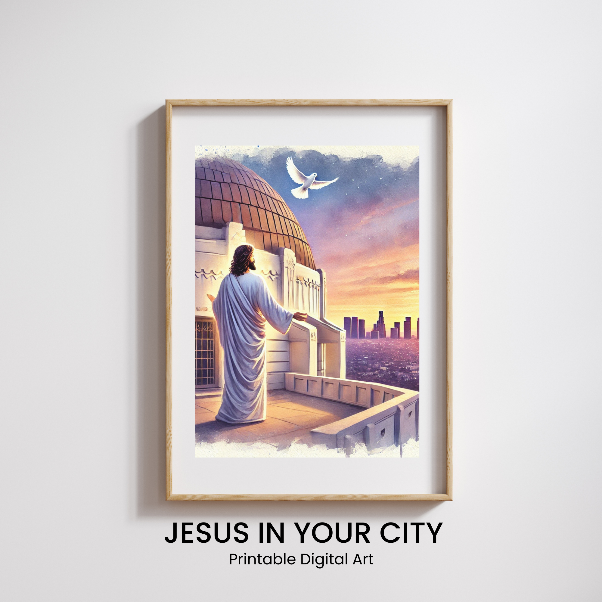Jesus at Griffith Observatory in Los Angeles