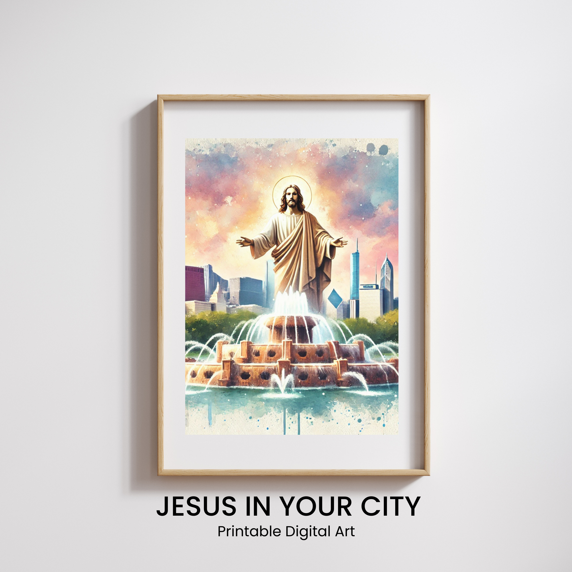 Jesus at Buckingham Fountain in Chicago