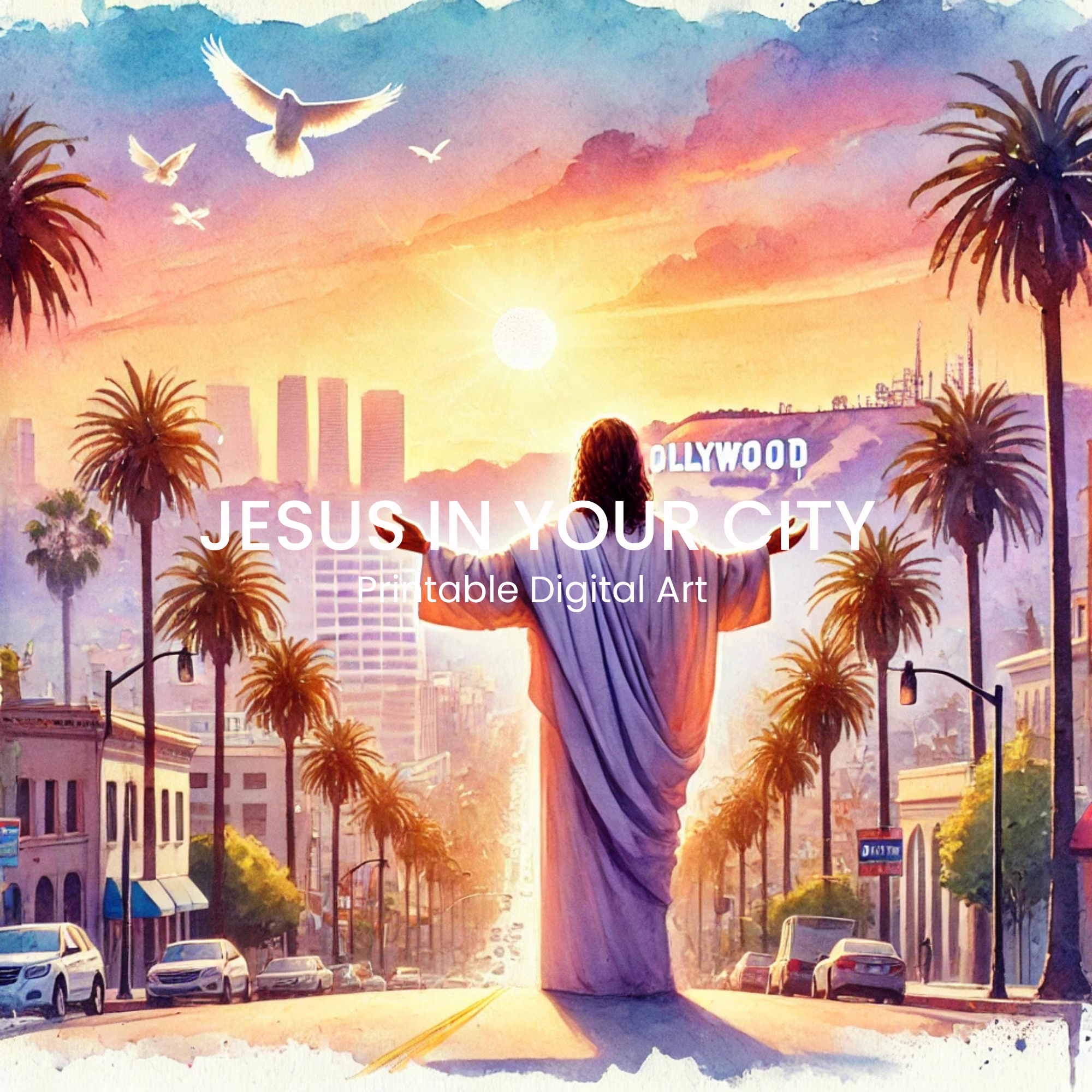 Jesus at Hollywood Drive in Los Angeles