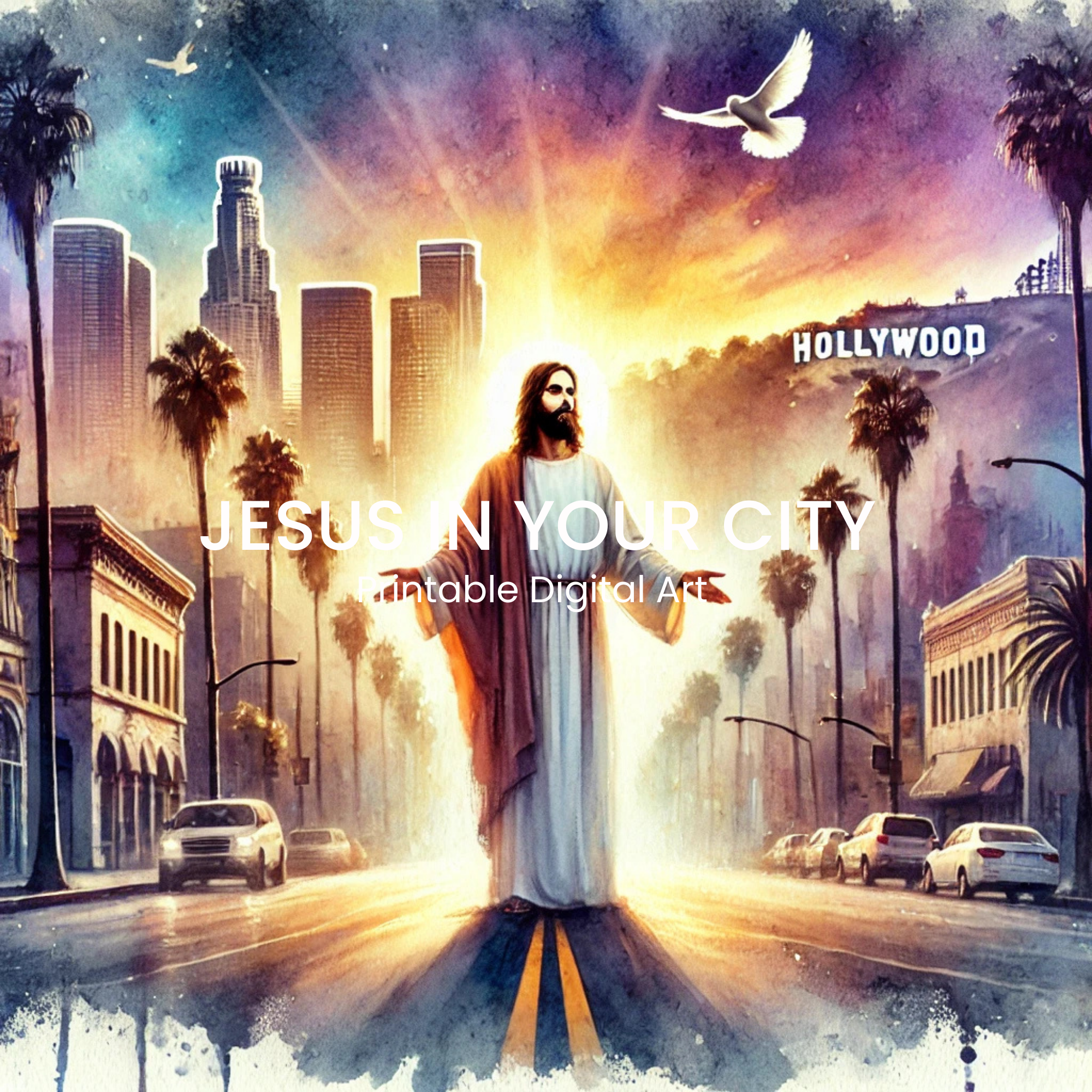 Jesus at Hollywood Drive in Los Angeles