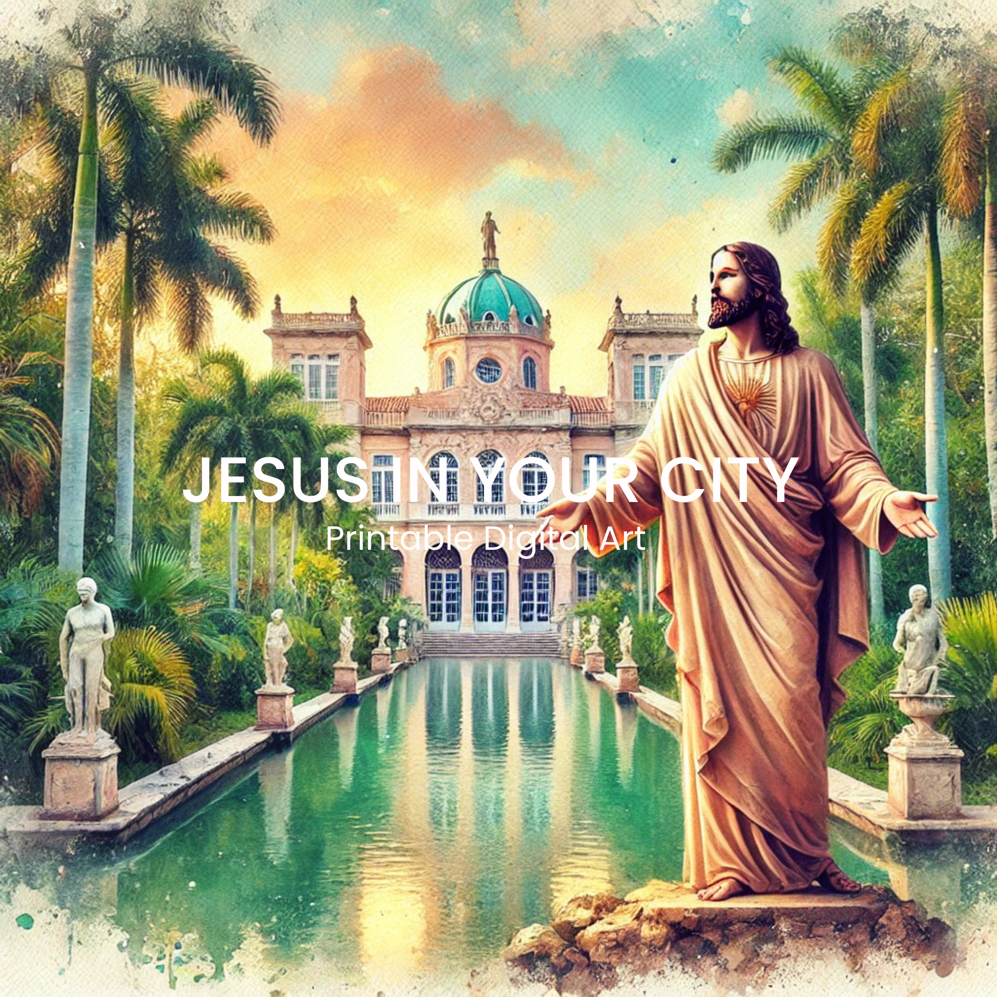 Jesus at the Vizcaya Museum in Miami